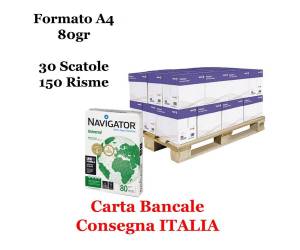 Carta da fotocopie - A4 - 80 gr - 500 fogli - bianca (bancale da 150 risme) - Navigator - Universal 5602024006102 bancale150r - 5602024006102 - DMwebShop