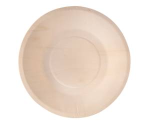 Piatto piano monouso rotondo diametro 21,5 cm legno colore naturale - 27210