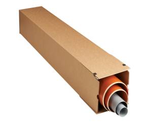 Scatola a tubo Square Box chiusura strip 10,5 x 10,5 x 71,5 cm avana - 27407