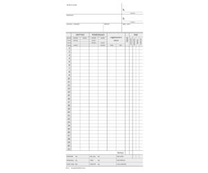 Scheda orologio presenze controllo mensile cartoncino da 275 gr - DU158000000,23036