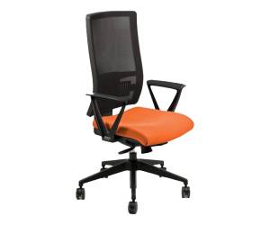 Seduta operativa Nereide NDAE con braccioli fissi arancio - 23700