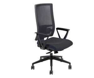 Seduta operativa Nereide NDAE con braccioli fissi nero - 23699