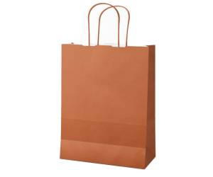 Shopper Twisted maniglie cordino 22 x 10 x 29 cm carta kraft terracotta - 19722