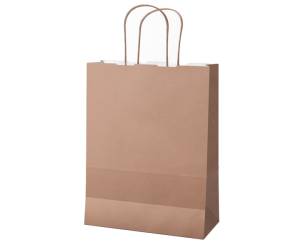 Shopper Twisted maniglie cordino 36 x 12 x 41 cm carta kraft rosa antico - 19864