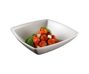 Ciotola quadrata 21 x 21 x 7 cm melamina bianca - 27979