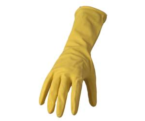 Coppia di guanti in lattice felpato R90 taglia L giallo - 27873