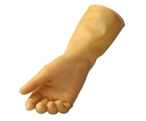 Coppia di guanti in lattice non felpato R92 taglia XL giallo - 27880