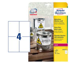 Etichette adesive L4719 in poliestere laser permanenti 105 x 148 mm 20 fogli - 28015