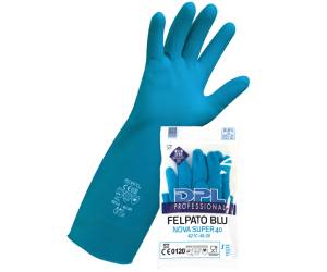Guanti alimentari MPFB411 in lattice felpato taglia M blu - 27852