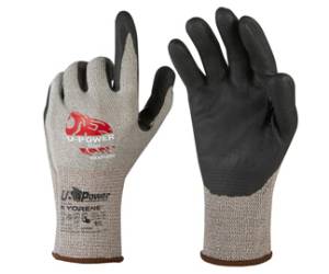 Guanti di protezione CUT con polsino giallo taglia 08 grigio nero - 27930