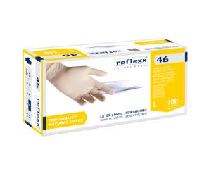 Guanti in lattice R46 senza polvere taglia L bianco - 27891