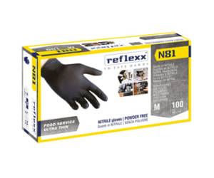 Guanti in nitrile N81 taglia M nero - 27902