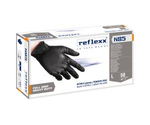 Guanti in nitrile N85B ultra resistenti taglia L nero - 27889