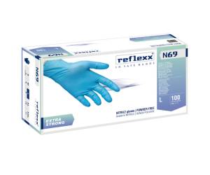 Guanti in nitrile extra strong N69 senza polvere taglia L azzurro - 27896