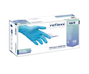 Guanti in nitrile extra strong N69 senza polvere taglia S azzurro - 27893