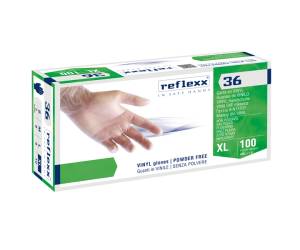 Guanti in vinile R36 senza polvere taglia XL bianco - 27871
