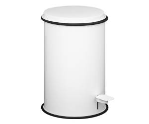 Pattumiera 5 lt acciaio inox bianco - 27998