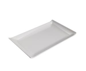 Piatto rettangolare 28,6 x 18 x 2,8 cm melamina bianco - 27969