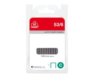 Punti zincati 53,6,6 mm metallo confezione da 1960 punti - 28057