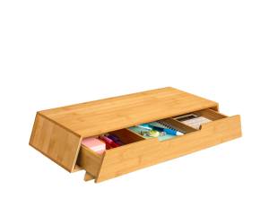 Supporto schermo bamboo colore naturale - 28060