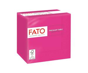 Tovagliolo carta 24 x 24 cm 2 veli fucsia - 27687