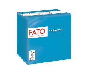 Tovagliolo carta 24 x 24 cm 2 veli turchese - 27685