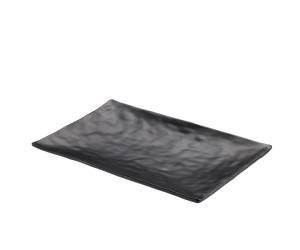Vassoio rettangolare 24 x 13,8 x 2 cm melamina nero - 27977