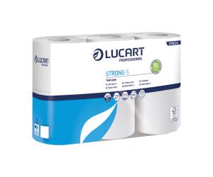 Carta igienica Strong 6 - 2 veli - 300 strappi - bianco - pacco 6 rotoli - Lucart - 811E04J - 8059399003392 - DMwebShop