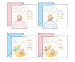 Biglietto auguri Battesimo 4 soggetti assortiti - 28808