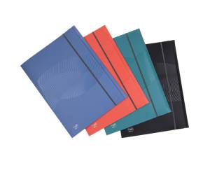 Cartella 3 lembi Osmos 24 x 33 cm dorso 1 cm PP colori assortiti - 28703