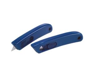Cutter monouso detectabile con lama retraibile 11 x 2,5 cm PP blu - 28192