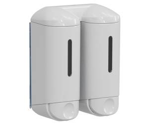 Dispenser a muro Double Shower Small per hotel 0,17 lt bianco - 28267