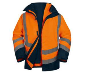 Parka 5 in 1 Optimum 3 alta visibilita taglia XL arancio fluo - 28399