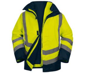 Parka 5 in 1 Optimum 3 alta visibilita taglia XL giallo fluo - 28397