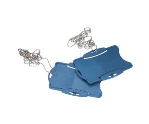 Portabadge detectabile con catenella blu - 28193