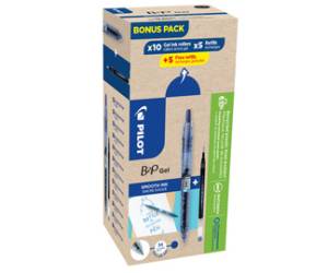 Roller gel B2P Ecoball BeGreen punta 0,7 mm 10 refill B2P inclusi blu - 28830