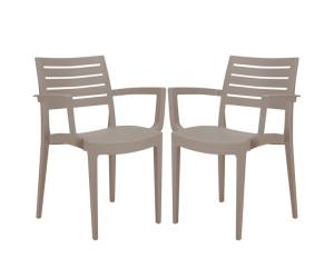 Sedia Firenze con braccioli 59 x 51 x 80 cm polipropilene juta - 28227