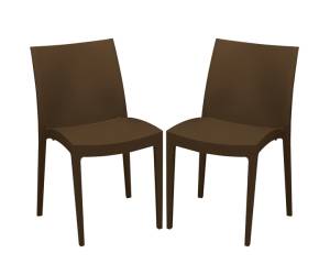 Sedia Venice 51 x 49 x 80 cm polipropilene moka - 28226