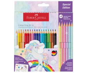 Astuccio 18 matite Colour Grip 6 matite Sparkle colori assortiti Faber Castell - 29053