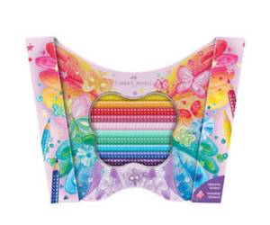 Astuccio Farfalla matite colorate Sparkle colori assortiti Faber Castell - 29052