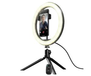 Kit di anelli luminosi Maku per vlog nero - 28969