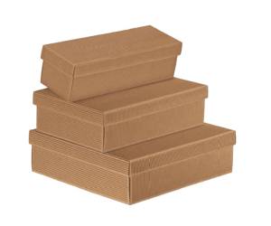 Scatola regalo in cartone con coperchio avana 300 x 300 x 240 cm - 9289