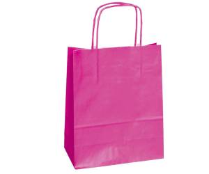 Shopper Twisted maniglie cordino 18 x 8 x 24 cm carta kraft magenta - 3234