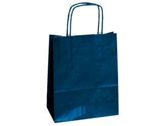 Shopper Twisted maniglie cordino 36 x 12 x 41 cm carta kraft blu - 2140