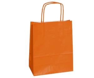 Shopper Twisted maniglie cordino 45 x 15 x 50 cm carta kraft arancio - 7922