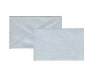 Biglietto natale neutro con busta 9 x 14 cm argento - 29179
