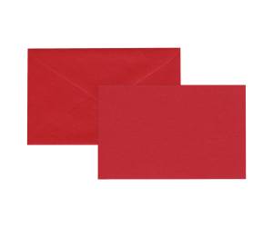 Biglietto natale neutro con busta 9 x 14 cm rosso - 29178