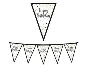 Festone bandiere Happy Birthday 3 mt - 29149
