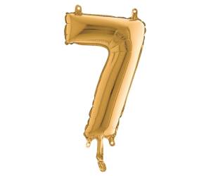 Palloncino numero 7 H 36 cm mylar oro - 29136