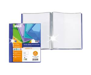 Portalistini Asso TI - personalizzabile - PP liscio - 15 x 21 cm - 60 buste - blu - Sei Rota - 57266007 - 8004972031569 - DMwebShop